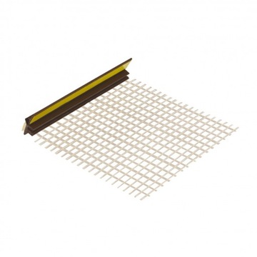 Listwa przyokienna PCV z siatką 6/3 300 cm orzech