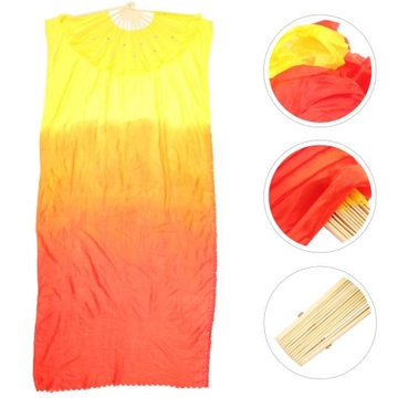 Декоративный танцевальный веер из атласного шелка