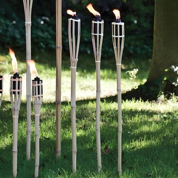 8x POCHODNIA BAMBUSOWA OGRODOWA NA OLEJ PARAFINĘ POCHODNIE NA KOMARY 90 CM