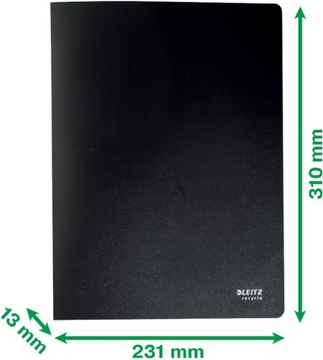 Альбом предложений Leitz Recycle A4, 20 футболок, черный x3