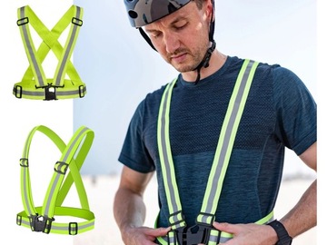 Светоотражающий жилет для бега мотоцикла, зеленый