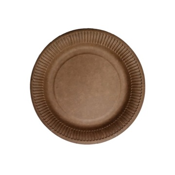 Talerz papierowy kraft 18cm, 100szt