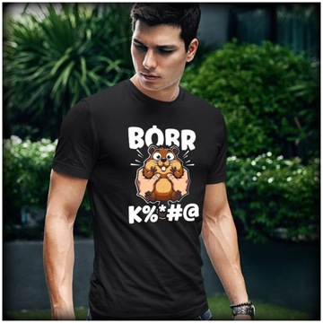 Śmieszna koszulka z Bobrem K*RWA PATRZCIE JAKIE BYDLE BOBER bóbr BEAVER XS