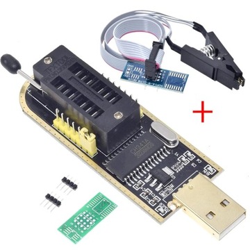 Programator CH341 USB EEPROM SOIC8 SOP8 + klips