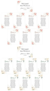 План гостевого стола, свадебная доска, А4, 8 шт.