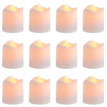 12x ŚWIECZKA LED LAMPKA WKŁAD DO ZNICZA TEALIGHT LAMPIONÓW DEKORACJI JAK PR
