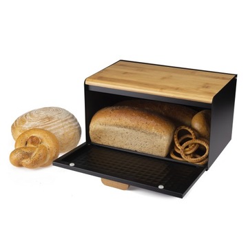 Chlebak pojemnik na chleb pieczywo czarny bambus