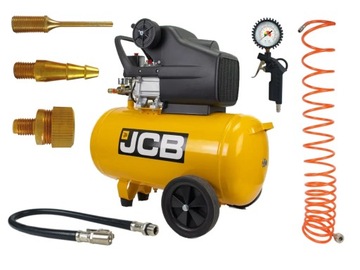 Kompresor olejowy JCB AC50 sprężarka 50l 8 bar 1800 W + Zest. do pompowania