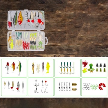 НАБОР спиннинговых приманок 78 штук Jaxon + КОРОБКА