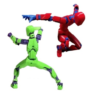 Wydrukowana w 3D figurka wieloprzegubowego modelu robota ruchoma figurka stawu