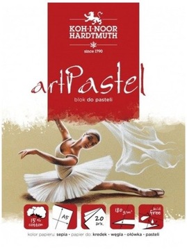 BLOK do PASTELI A5 180g SEPIA 20 Kartek Koh-I-Noor Super Kartki SOLIDNE