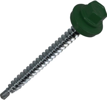 Wkręty Farmerskie mocowanie Blachodachówki z Drewnem 4,8x60 mm RAL 6005