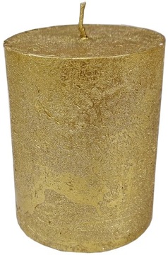 Ozdobna ŚWIECA RUSTIC ARTMAN ZŁOTA 9cm ŚWIECZKA