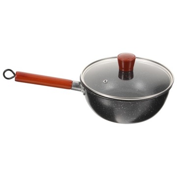 Wood Handle Milk Pot Milk Warming Pot Metal Small LLWL