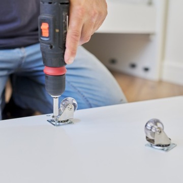 ZESTAW 4 SZT KÓŁKA PLASTIKOWE ŁOŻYSKOWANE FI 30 MM