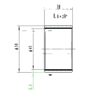 Tulejka zwrotnicy 45x30 Zetor 67113403 57113606