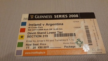 Rugby , Irlandia - Argentyna , 2008 rok