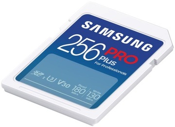 Карта памяти Samsung SDXC PRO Plus 2023 256 ГБ V30 U3 UHS-I (180 МБ/с)