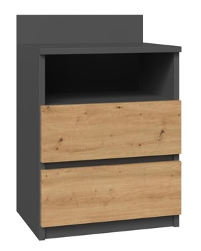 SZAFKA NOCNA STOLIK NOCNY M1 ANTRACYT-DĄB ARTISAN