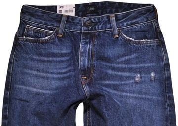 LEE spodnie HIGH slim blue MOM STRAIGHT W25 L31