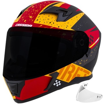 + CZARNA SZYBA KASK MOTOCYKLOWY CASSIDA 3 DRFT XS