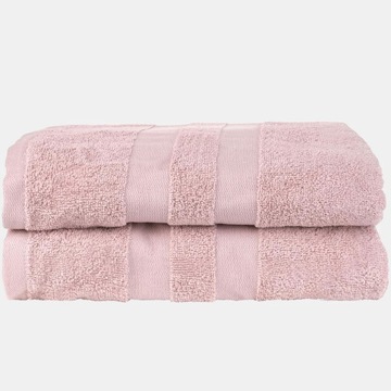 KOMPLET RĘCZNIKÓW 2 SZTUKI 50x100 cm RÓŻOWE ŁAZIENKOWE 100% BAWEŁNA MORAJ