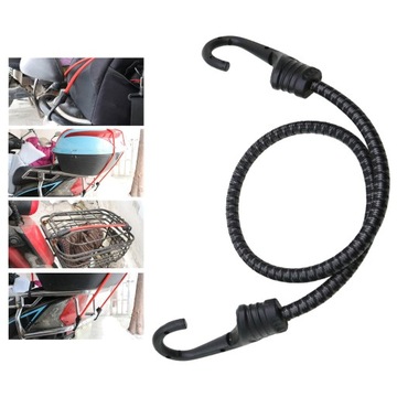 Rowerowa lina do bungee Elastyczny pasek Przenośny bagażnik Czarny Szary 60cm
