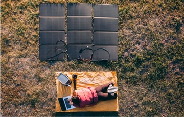 ФОТОЭЛЕКТРИЧЕСКАЯ ПАНЕЛЬ ECOFLOW 160ВТ ЭЛЕКТРОСТАНЦИЯ + КАБЕЛЬ