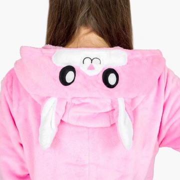 KOSTIUM KOMBINEZON ONESIE KIGURUMI PRZEBRANIE KRÓLIK CIEPŁA PIŻAMA DRES L