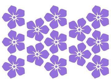 naklejki na samochód kwiaty 6cm 13szt KOLORY