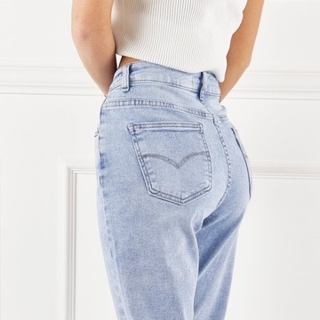 M. Sara - Premium Brands - Jeansy spodnie damskie wysoki stan MOM FIT