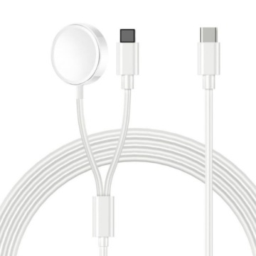 Индуктивное зарядное устройство Быстрый кабель для Apple Watch iPhone USB-C 2в1