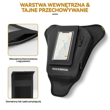 ROCKBROS Мотоциклетная сумка Водонепроницаемая противоскользящая с сенсорным экраном