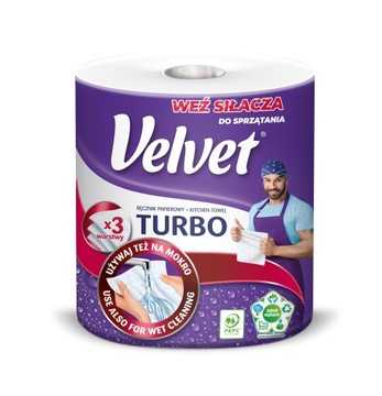 VELVET Turbo Ręcznik Papierowy Trzywarstwowy 1szt