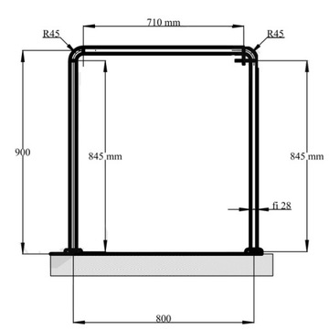 UNIWERSALNY CHROMOWANY DRĄŻEK PRYSZNICOWY/WANNOWY