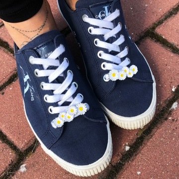 2 УКРАШЕНИЯ ДЛЯ ОБУВИ Шнурки Запонки Цветок ромашки
