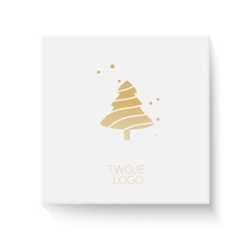 Pudełko białe logo święta personalizowane prezent
