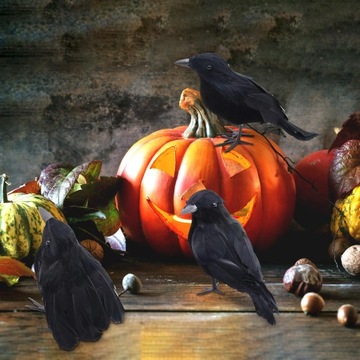 Хэллоуин Ворона Реалистичные украшения Хэллоуина Птицы Искусственная комбинация