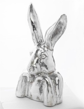Серебряная фигурка кролика, 48 см.
