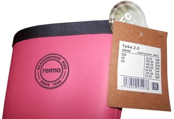 REIMA TAIKA 2.0 ВОДОНЕПРОНИЦАЕМЫЕ БОТИНКИ, СВЕТООТРАЖАЮЩИЕ, ВОДОНЕПРОНИЦАЕМЫЕ, РОЗОВЫЕ, размер 24