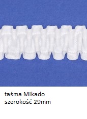 TAŚMY MARSZCZĄCE DO FIRAN, ZASŁON