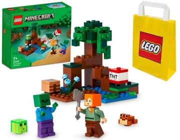 LEGO MINECRAFT - Przygoda na mokradłach 21240 + TORBA PAPIEROWA LEGO