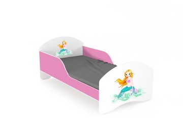 Детская кровать LEO2 140х70 белый и розовый