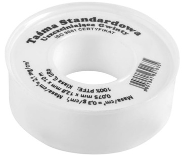 TEFLON TAŚMA TEFLONOWA USZCZELNIAJĄCA STANDARD DO USZCZELNIANIA GWINTÓW