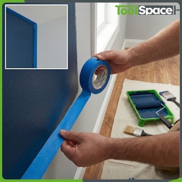 TAŚMA PAPIEROWA MALARSKA NIEBIESKA 38mm/50m 6szt