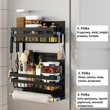 МАГНИТНАЯ ПОЛКА ДЛЯ ХОЛОДИЛЬНИКА ПОЛОТЕНЦЕ ДЛЯ СПЕЦИЙ L