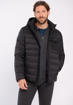 OUTLET męska Kurtka z kapturem czarna VOLCANO J-ZAVE 3XL