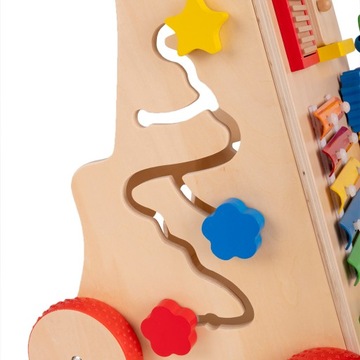 Деревянные обучающие интерактивные ходунки KiddyMoon WK-002