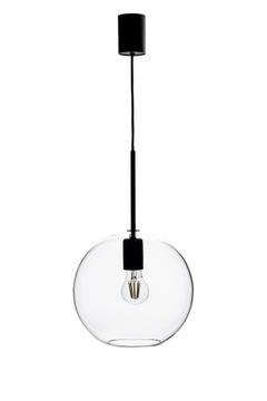 Szklana okrągła lampa wisząca PATERA nad wyspę