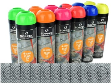 FARBA GEODEZYJNA SOPPEC FLUO 12szt. FOLIA 10szt.